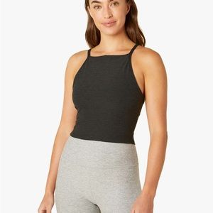 Beyond Yoga Spacedye Wide Neck Pinkish Cropped Tank